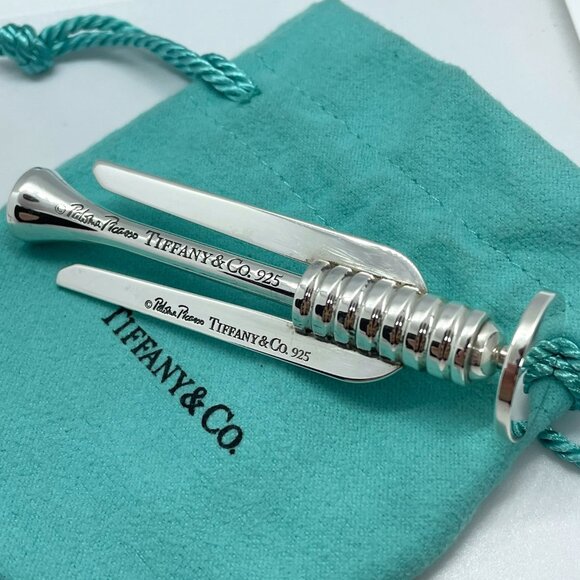Tiffany & Co Paloma Picasso Golf Divot Tool Ball Marker Tee Set Sterling